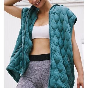 FP Movement by Free People Teal Quilted Vest